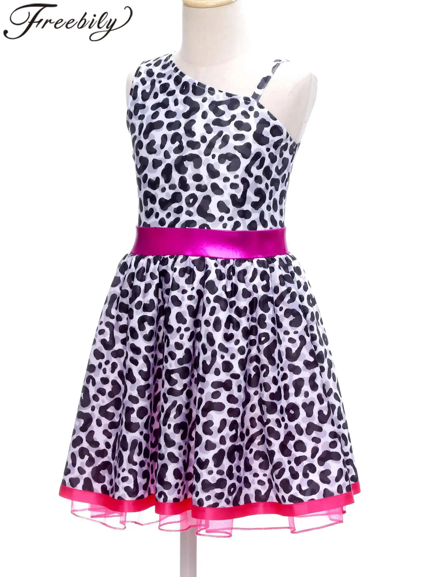 

Kids Girls Cavegirl Costume Halloween Dress Up Classic Print Robe-Playing Children Themed Party Stage Performance Prom Gown