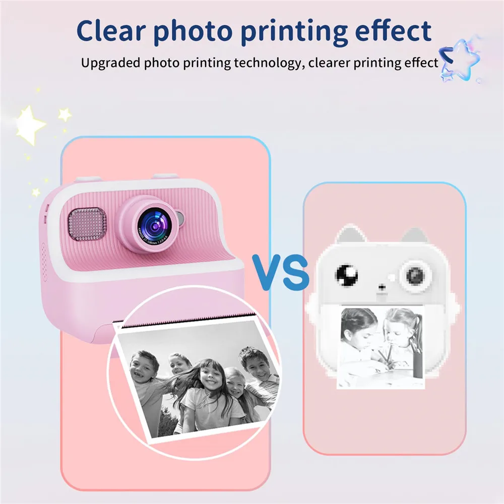 Children Camera 4800W High-definition Photo Video Selfie Instant Printing Camera 2.4\