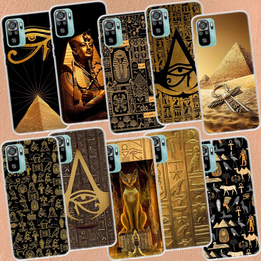 Ancient Egypt Egyptian God Horus Kemetic Heru Phone Case For Xiaomi Poco X3 F6 X4 F4 GT M3 M4 M5 M5S X5 X6 Pro 5G F5 F3 F2 F1 M