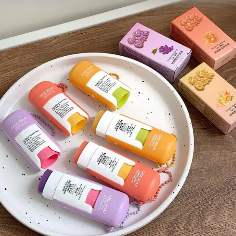 New Gege bear 8.2g Large Capacity Lip Balm Keychain PendantHydrating & Moisturizing Lip CarePerfect As Lipstick Base & Accessory