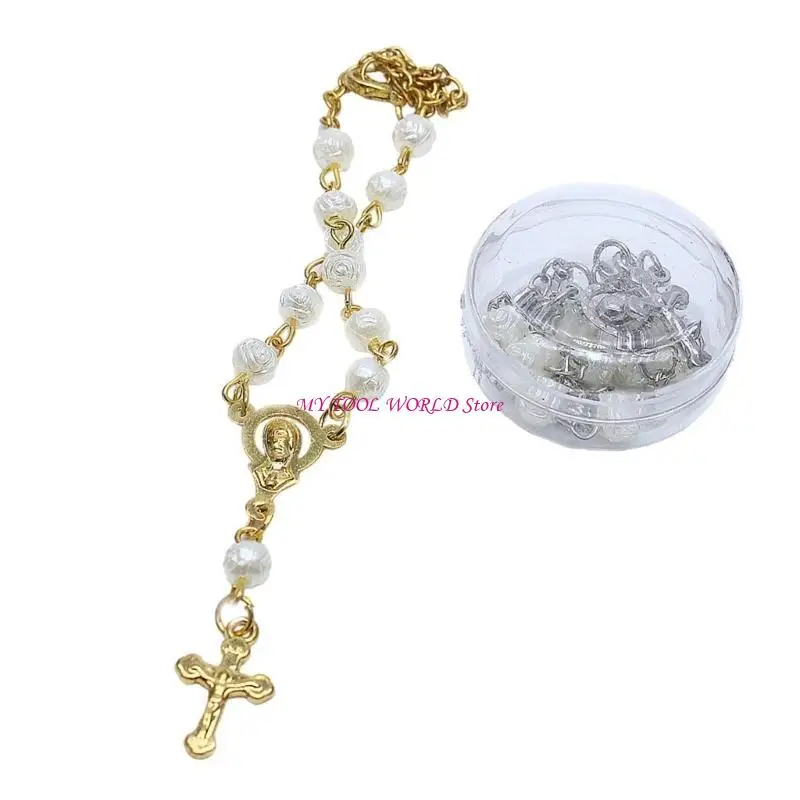 Armbänder Mode Rosenperlen Rosenkranzarmbänder religiöser Schmuck für tägliche A2BB