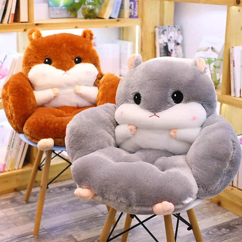 Office Integrated Cushion for Cartoon Chairs Thickened Student Stool Pad Breathable Kids Butt Cushion Pillows Decor Home Futon