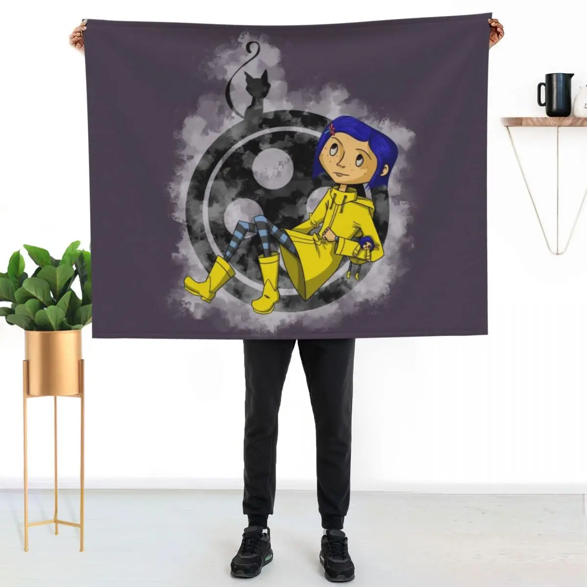 

Twitchy Witchy Girl Throw Blanket Soft Bedroom Blanket for Night Sleeping