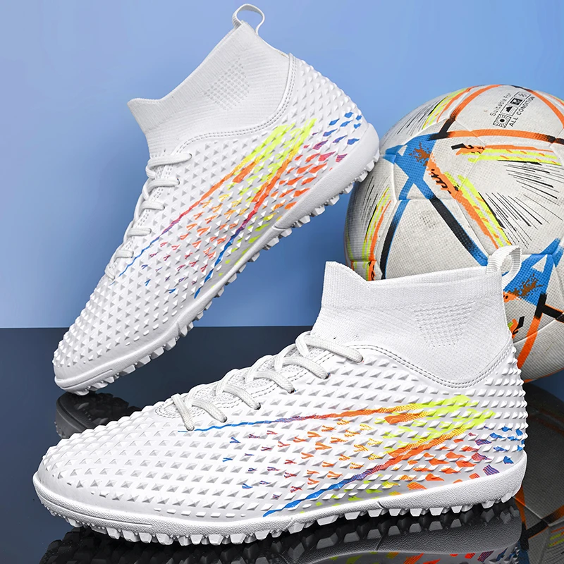 

Профессиональные футбольные бутсы, мужские противоскользящие уличные футбольные бутсы для тренировок на траве, дышащие футбольные бутсы на шнуровке, удобная мужская спортивная обувь