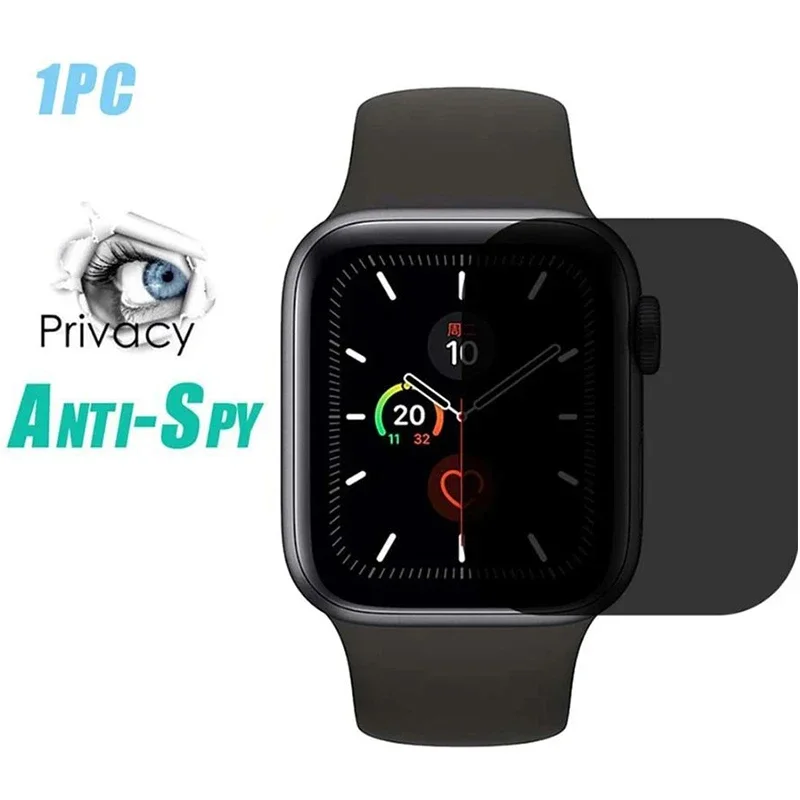 Screen Protector for Apple Watch 40mm 41mm 44mm 45mm Curved Anti-peep Soft Protective Film for iWatch Series 9 8 7 6 5 4 SE