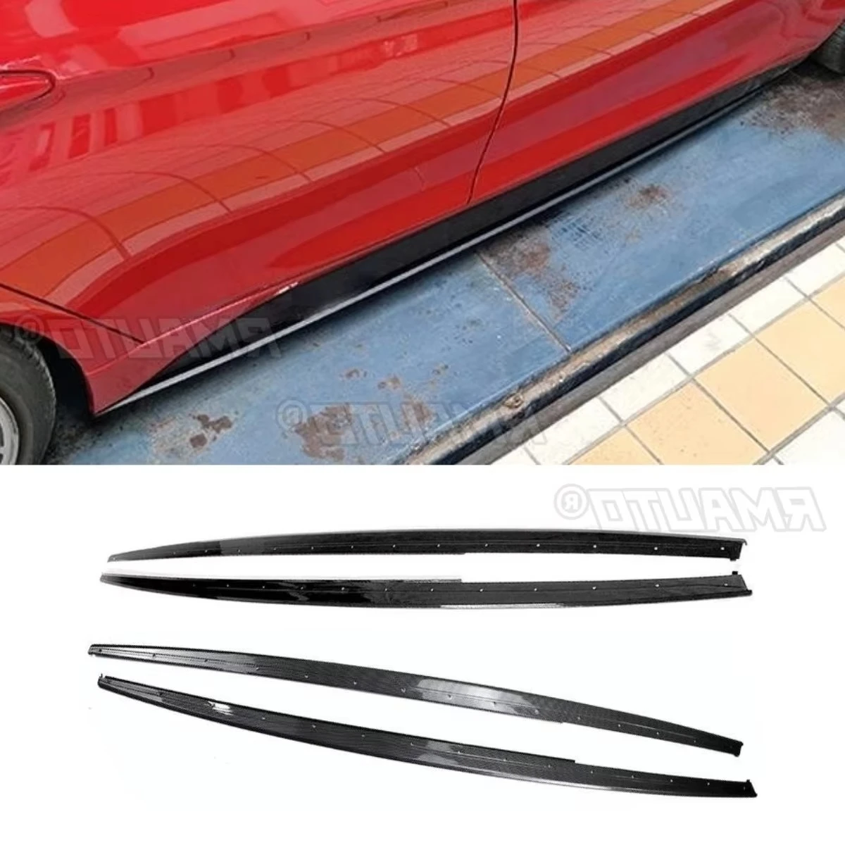

For BMW 3 Series F30 MP Style Car Side Skirt Lip Spoiler Extension Diffuser Guard Car Side Skirt Splitter Apron Car Accessories