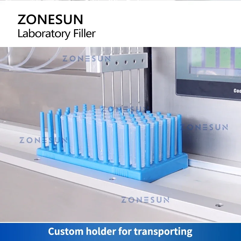 ZONESUN آلة تعبئة السوائل بمضخة السيراميك الأوتوماتيكية 5 فوهات 0.01-0.17 مللي كاشف حشو مختبر عالي الدقة ZS-YTCPD5