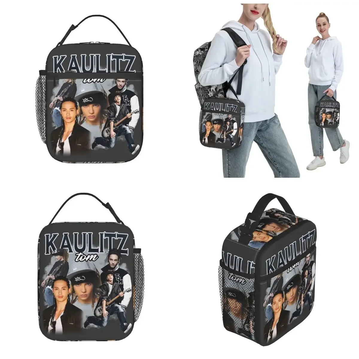 Tokio Hotel Tom Kaulitz Insulated Lunch Bags High Capacity Lunch Container Thermal Bag Tote Lunch Box School Food Handbags