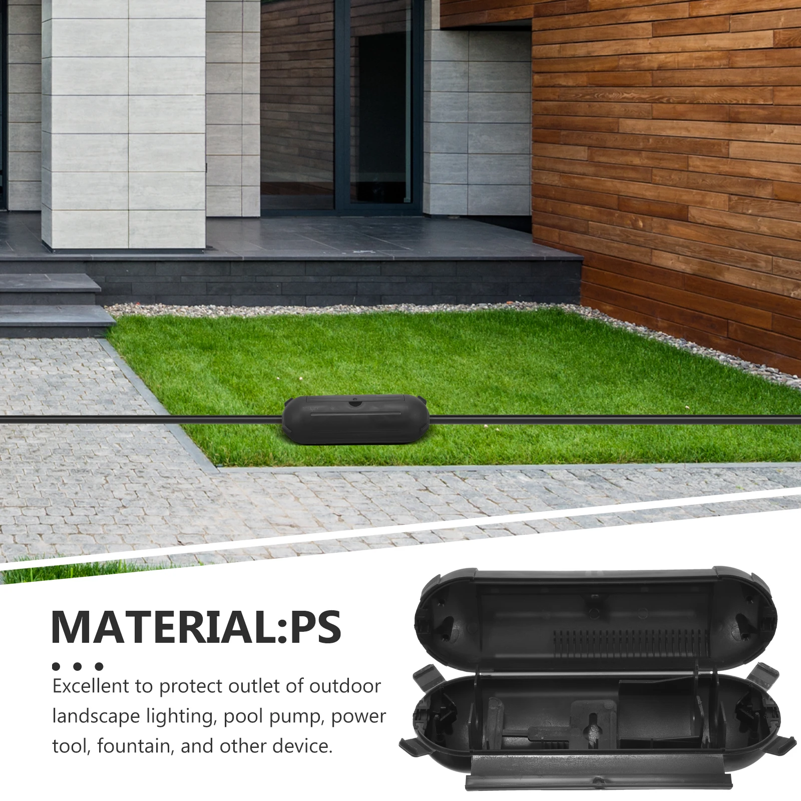 

Waterproof Electrical Junction Box Outdoor Weatherproof Connection Box Dustproof Cable Protector Material Durable Outdoor