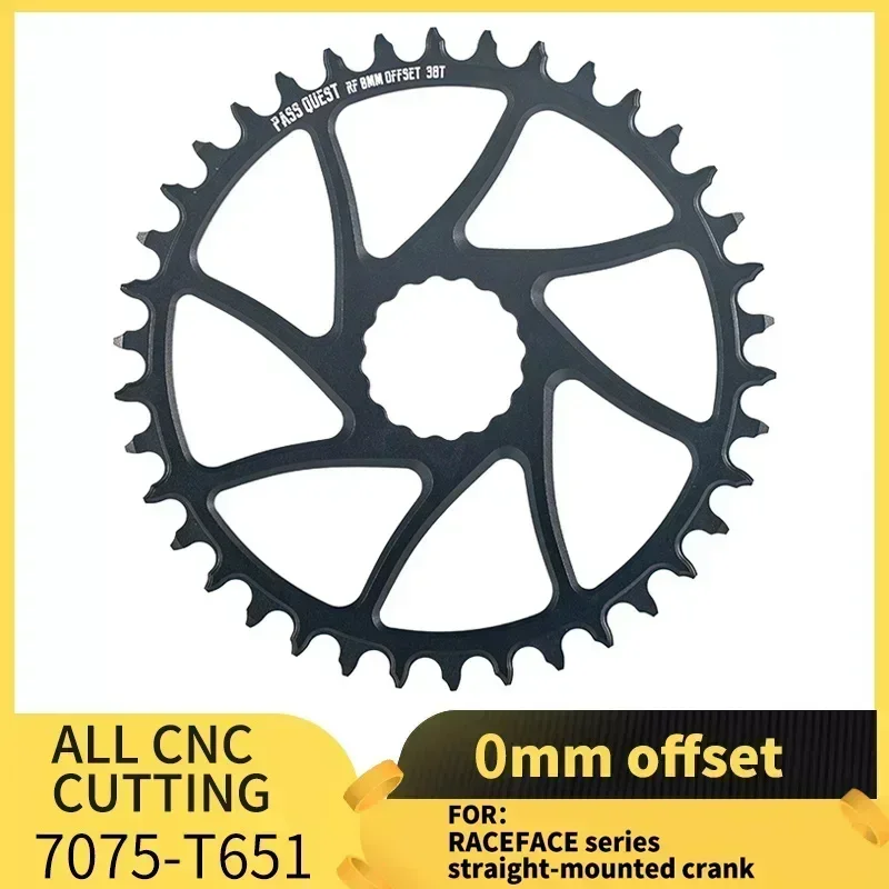 PASS QUEST 0mm Offset Bicycle Chainring Width Narrow Direct Mount ChainWheel 30T-48T for RACEFACE Series Crank