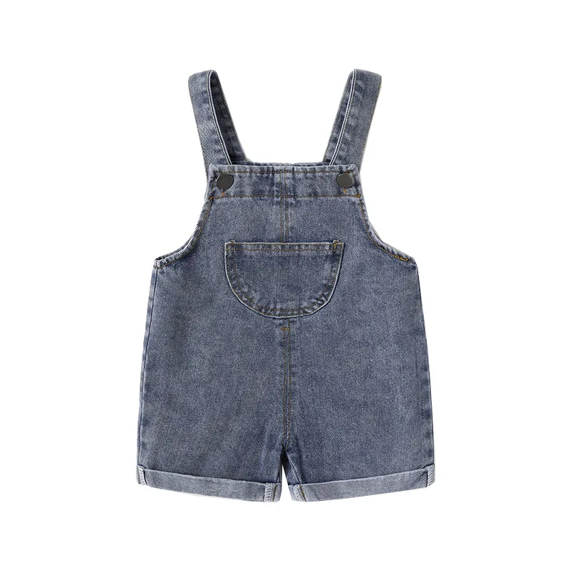 2023 New Kids Boys Shorts Jeans Overalls Summer Fashion Casual Style Children Jumpsuit Baby Boys Denim Romper Strap Shorts 0-8 y