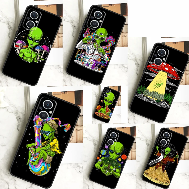 Space Alien Magic Case For OPPO Reno 10 Pro 11 F 4 6 7 8 5 Lite 4Z 5Z 8T OPPO Find X6 Pro X5 X2 X3 Lite Cover