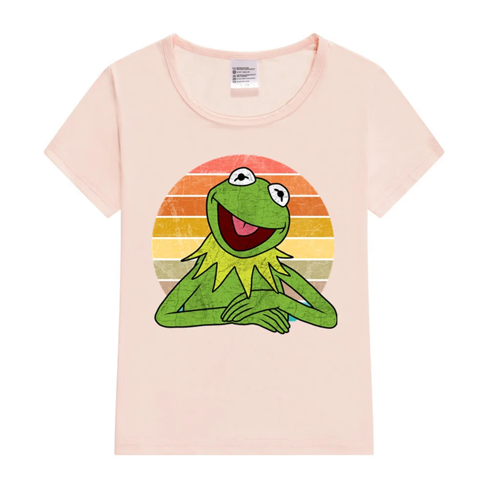 Kermit The Frog Kids T-Shirt 2024 FashionT Shirt Girls Boys Cartoon Style T-Shirt Toddler Tees Tops Summer Funny Kids Clothes