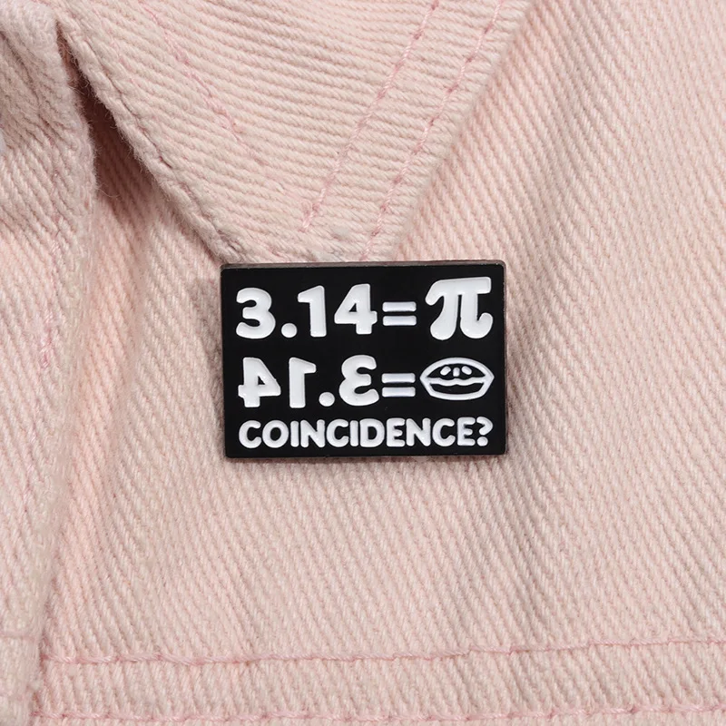 I Enjoy Math Enamel Brooch Cartoon PI Function Pythagorean Theorem Metal Badge Punk Lapel Pins Jewelry Gift For Kids Friends