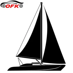 Sail Boat Fashion Car Styling Decoration Vinyl Sticker 14.2cm *12.1cm