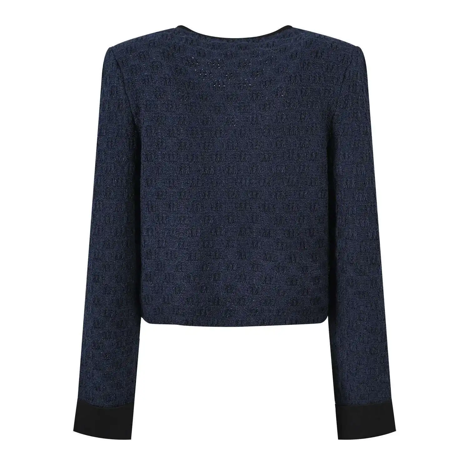 Luxury Knitted 2 Piece Sets Women 2025 Spring Cardigans Pencil Skirts Suits Long Sleeve Sweater Jumpers Blue