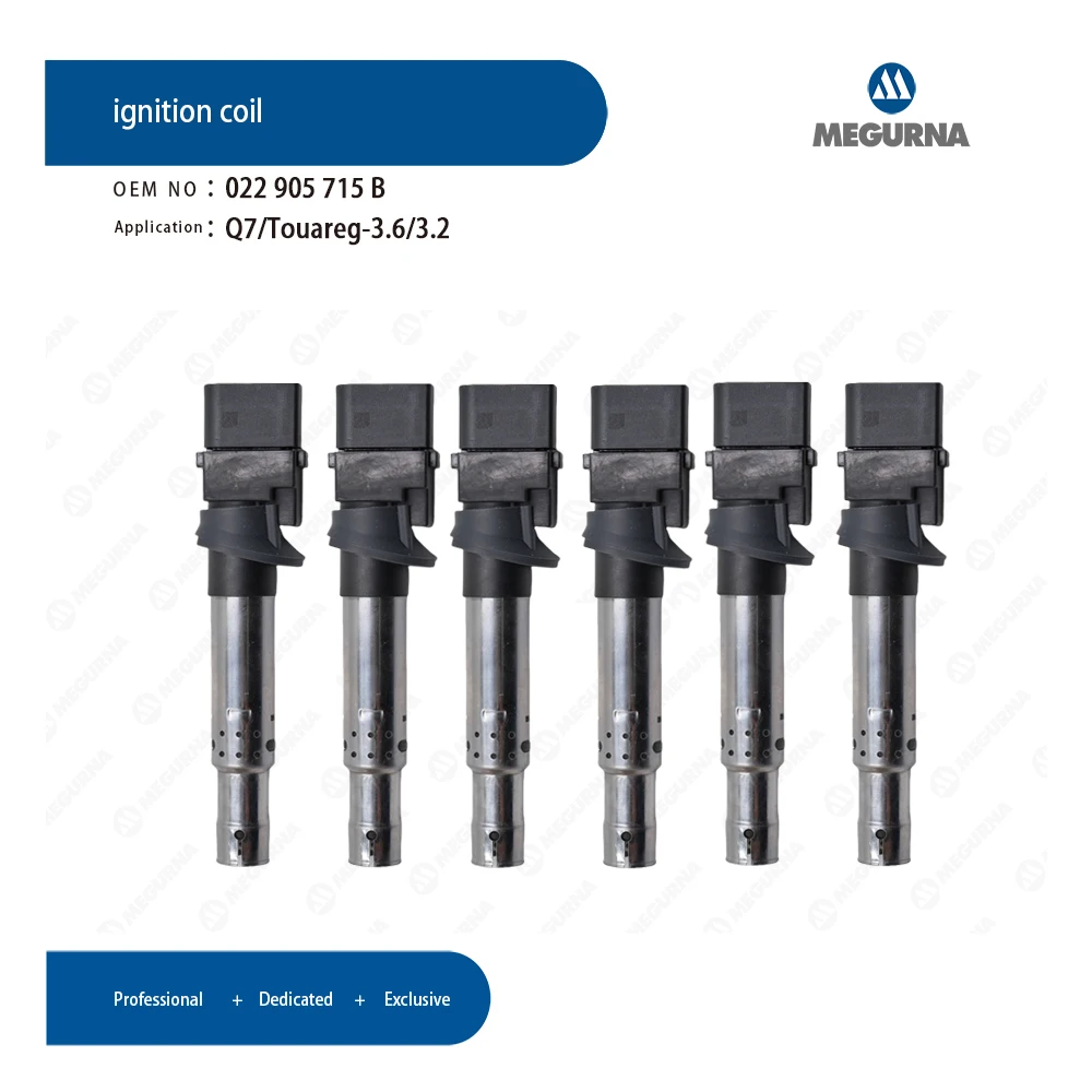

MEGURNA 3.2L V6 Engine parts 022905715B Ignition Coil for VW CC EOS GOLF Passat Magotan Touareg Phaeton Audi A3 Q7 TT Cayenne