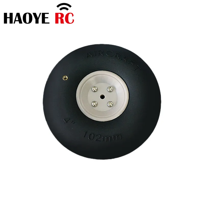 Haoye 1Pc Vliegtuig Pneumatische Wielen 4/4.5/5/5.5 Inch Opblaasbare Band Landingsgestel Wiel Voor Rc Vliegtuig Vervanging Accessoire