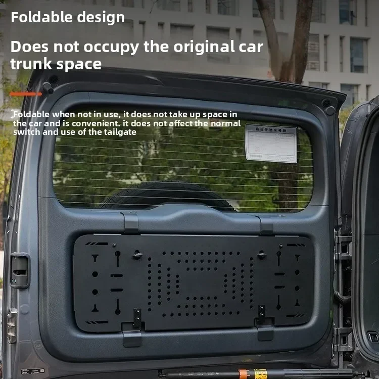 Applicable equation Leopard 5 tailgate rack trunk expansion storage rack aluminum alloy folding table plate Leopard 5 modificat