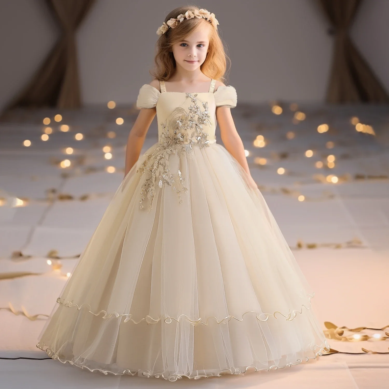 Teens Girls Dress Long Bridesmaid Kids Dresses for Girls Graduation Pageant Princess Dress Wedding Party Vestidos 6 12 14 Years