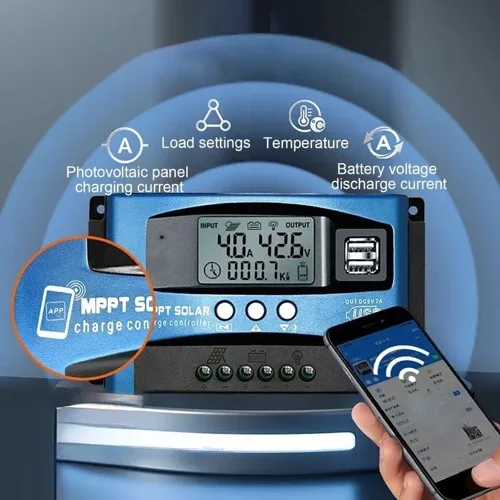 MPPT 30A 40A 50A 60A 100A Solar Charge Controller 12V/24V Solar Panel Battery Regulator Charge Controller Dual USB 5V2A Home use