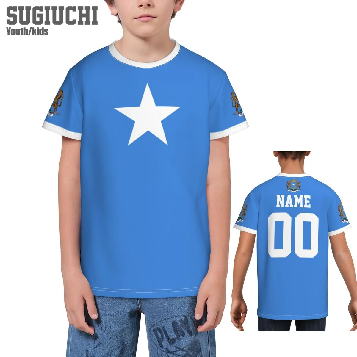 Custom Name Number Somalia Flag Emblem 3D T-shirts For Kids Youth Boy/Girl Tees jersey Soccer Football Fans Gift T shirt