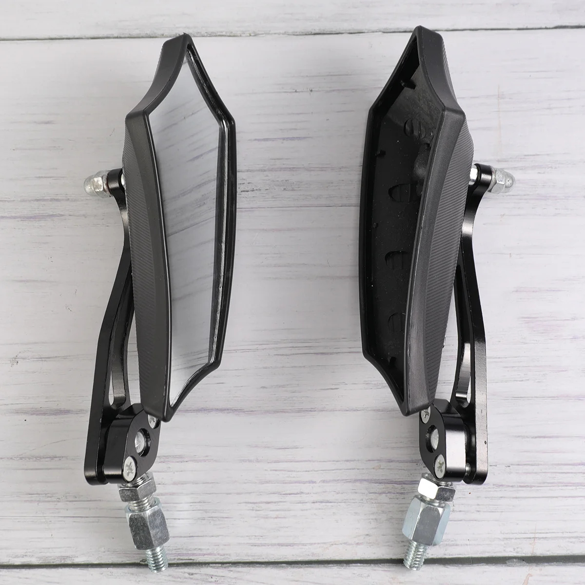 

2pcs Rear View Mirror For Motorbike Alloy Handlebar Mirror Lightweight Large Lens For Electric Bike Scooter Bicycle Riding