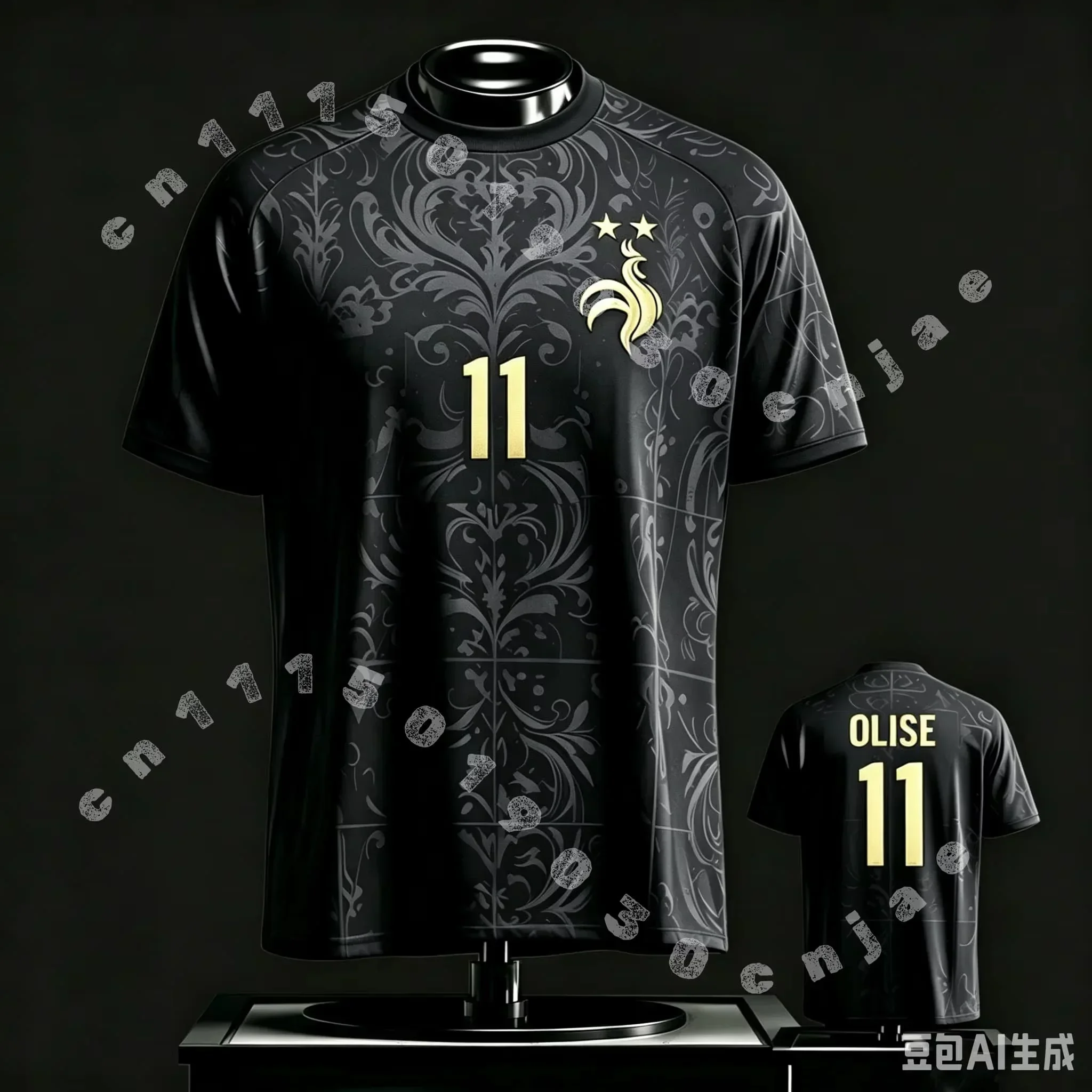 2026 Frankreich Fan-Edition Trikot_T-Shirt_ Mbappé # 10, Dembélé # 7 — Kinder, Erwachsene, Männer, Frauen, Sport- und Freizeitoberteile Sport-T-Shirt – Detail 7