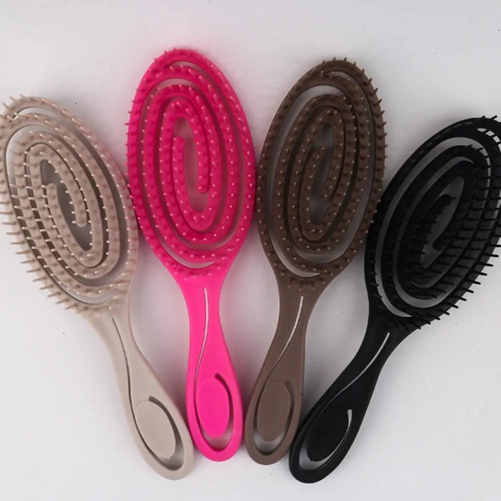 Hair Massage Comb Vented Hairbrush Curly Detangle Hair Brush For Salon Hairdressing Tools