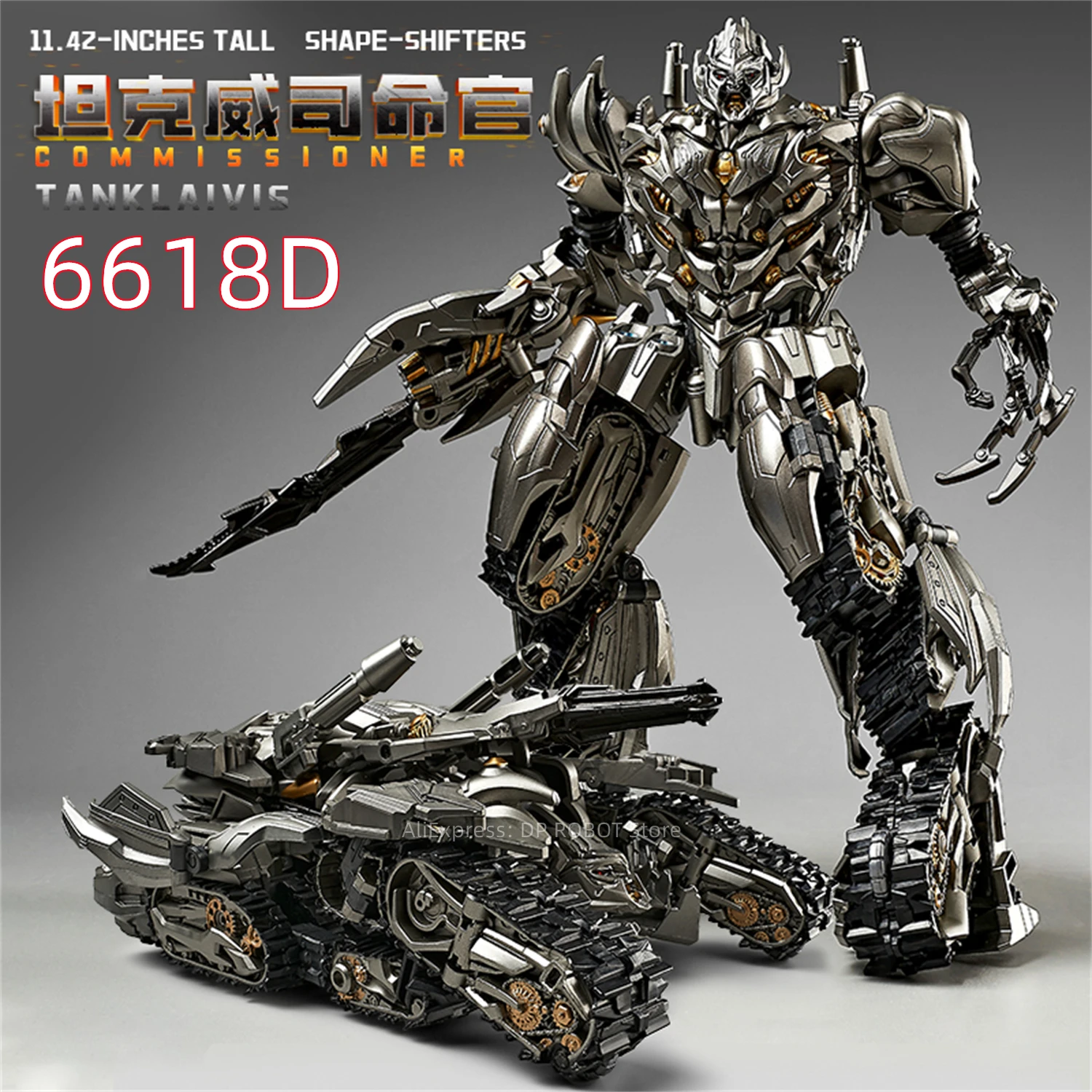 【IN STOCK】Transformation YOUHU 6618D MG Tank Megatank METAL Action Figure Robot Toys