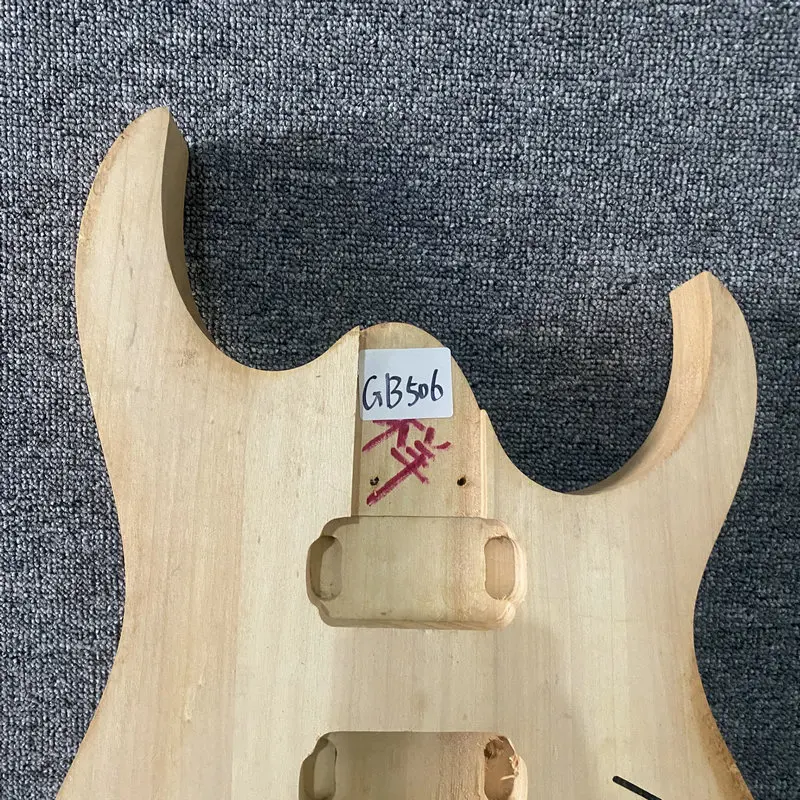 GB506 Custom Order in Solid Basswood Active Pickup Electric Guitar Unfinished Guitar Body 2 Humbucker Pickups for DIY Replace