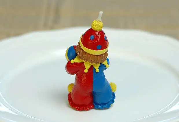 Hand drawn candles, romantic creativity, gift to clown