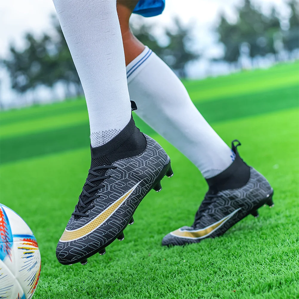 

Men's and Women's Football Cleats Firm Ground Outdoor Football Shoes Lightweight Sports Sneaker Rugby Boots