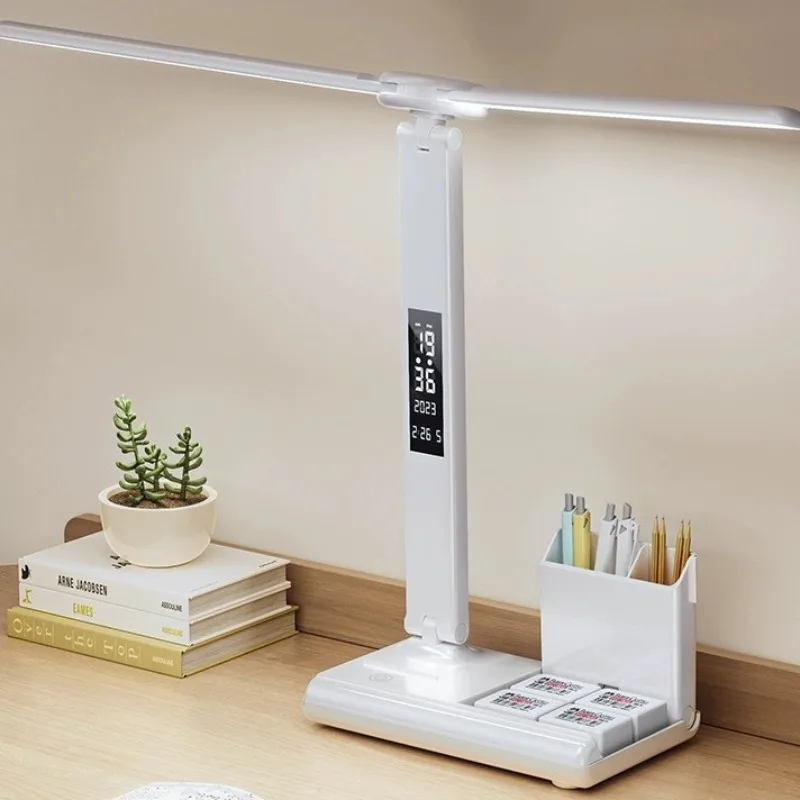 

LED intelligent eye protection learning desk lamp children's reading usb charging long standby touch creative pen holder lamp