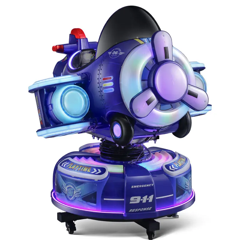 Coin Operated Children's Rocking Car Swing Airplane Game Machine Plastic Kiddie Ride on Stock for Shopping Mall