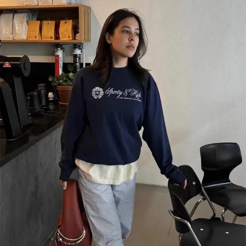 LISM women's winter clothes y2k hoodies sweatshirt 2025 Sporty Letters Printing Vintage Style Sweatshirts Women 90's Jumpers