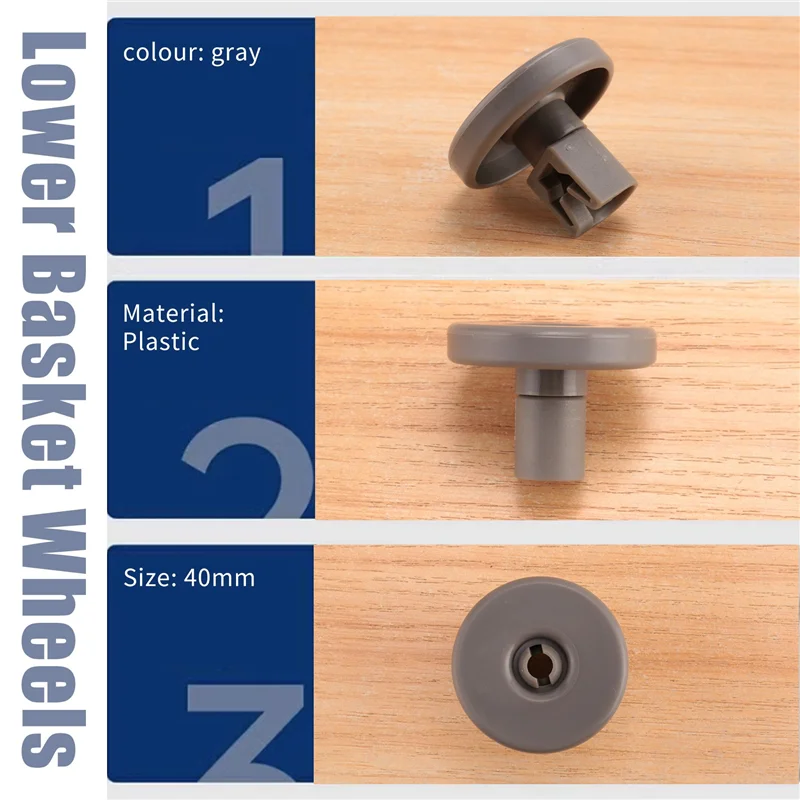 ABKR-Rol Keranjang untuk Mesin Pencuci Piring, Roda Pencuci Piring Roda Keranjang Bawah untuk Roda Pencuci Piring AEG Electrolux FAVORIT Zanussi