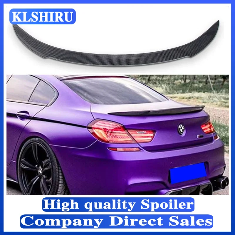 For BMW M6 F12 F13 F06 4 and 2 doors Carbon Fiber rear boot Wing Spoiler Rear Roof Spoiler Wing Trunk Lip Boot Cover Car Styling