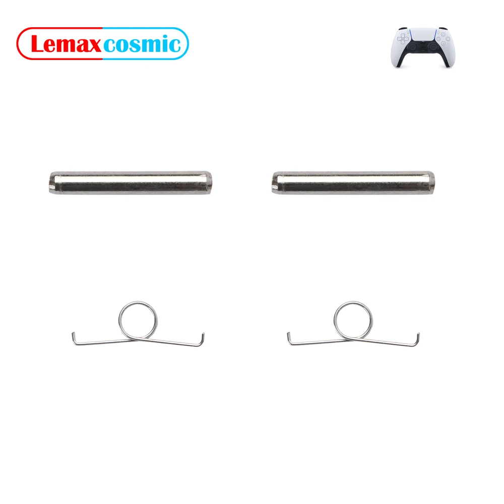 4 piezas de mango de varilla de acero inoxidable, botones del eje del cilindro, eje giratorio, resortes L2 R2 para Sony Playstation 5 PS5