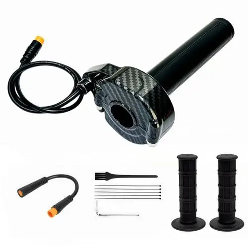 Image of TST R002 Vollrotierender Drehgriff-Gashebel, 12V-72V 3-Pin Elektrischer Geschwindigkeitsregler für Dirt Bikes, Ersatz-Beschleuniger