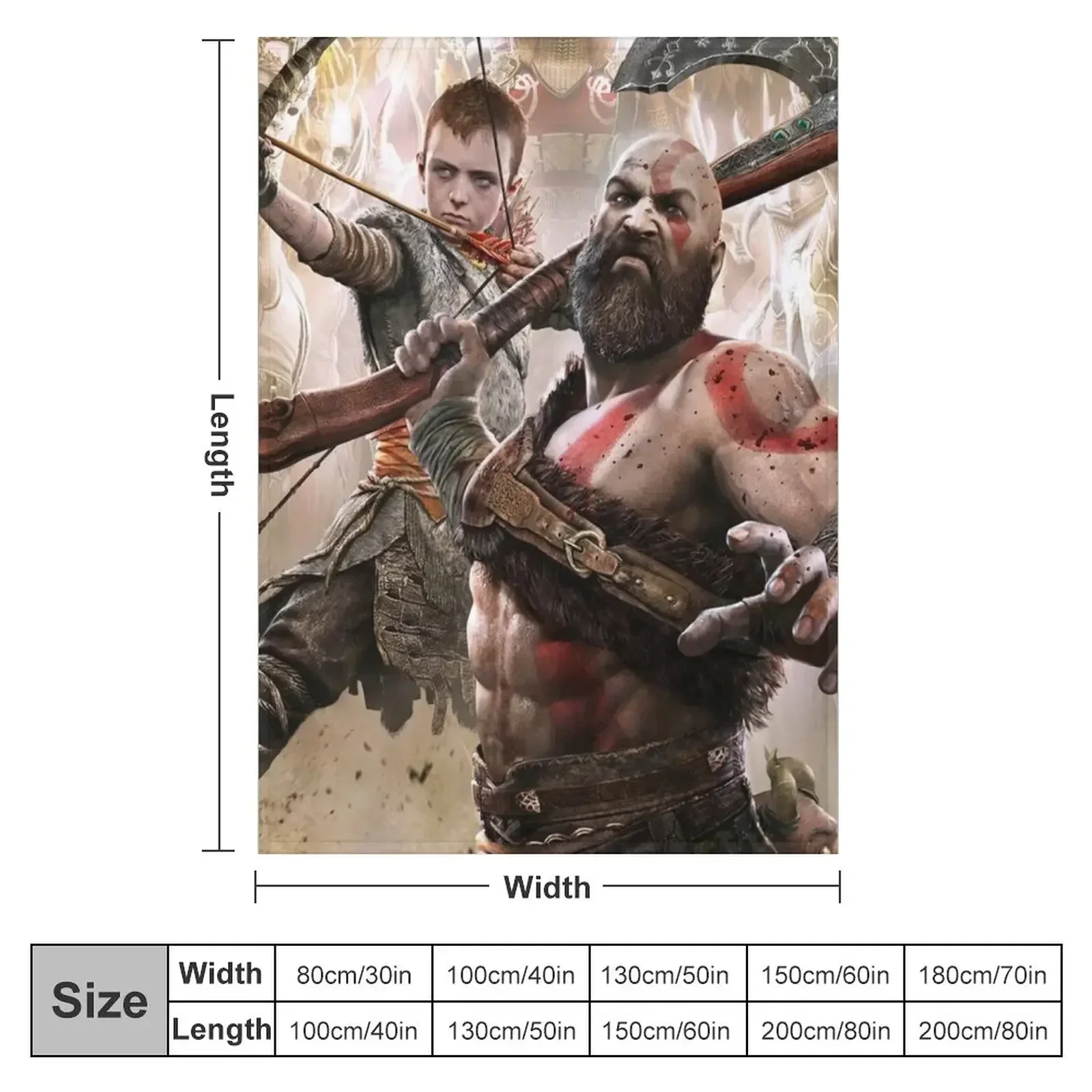 God Of War Features Throw Blanket Bed decorative Luxury Throw Blankets Sofas Of Decoration Blankets