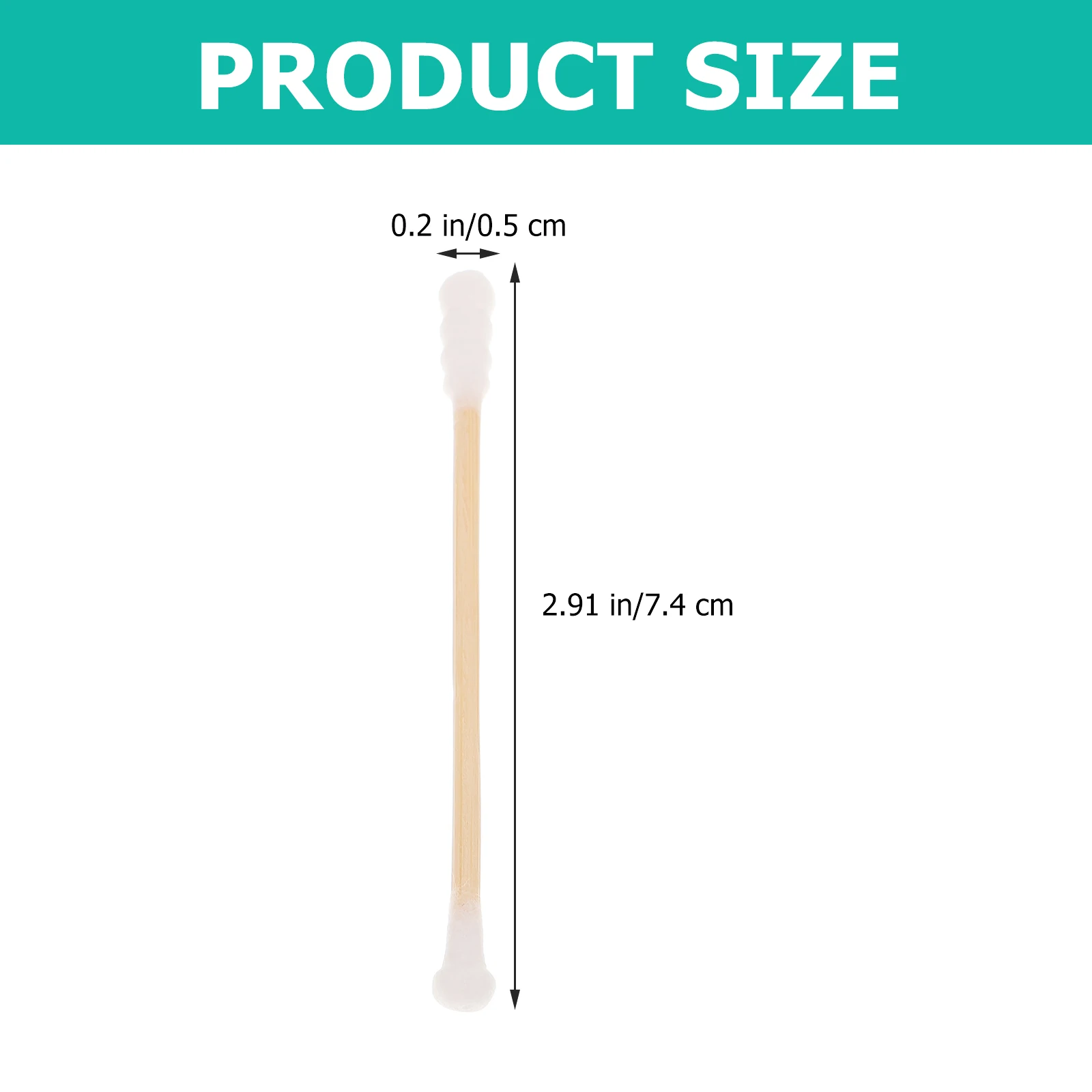 

100 pcs Cotton Disposable Bamboo Sticks Double Double Ended Cotton Swabs Ended for Baby Infant Toddler Newborn Cleaning Ear