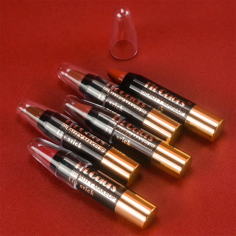 Fit Colors 6-Color Nourishing Lip Crayons - Velvet Finish, Hydrating, Non-Transfer, and Waterproof Lipsticks image 3