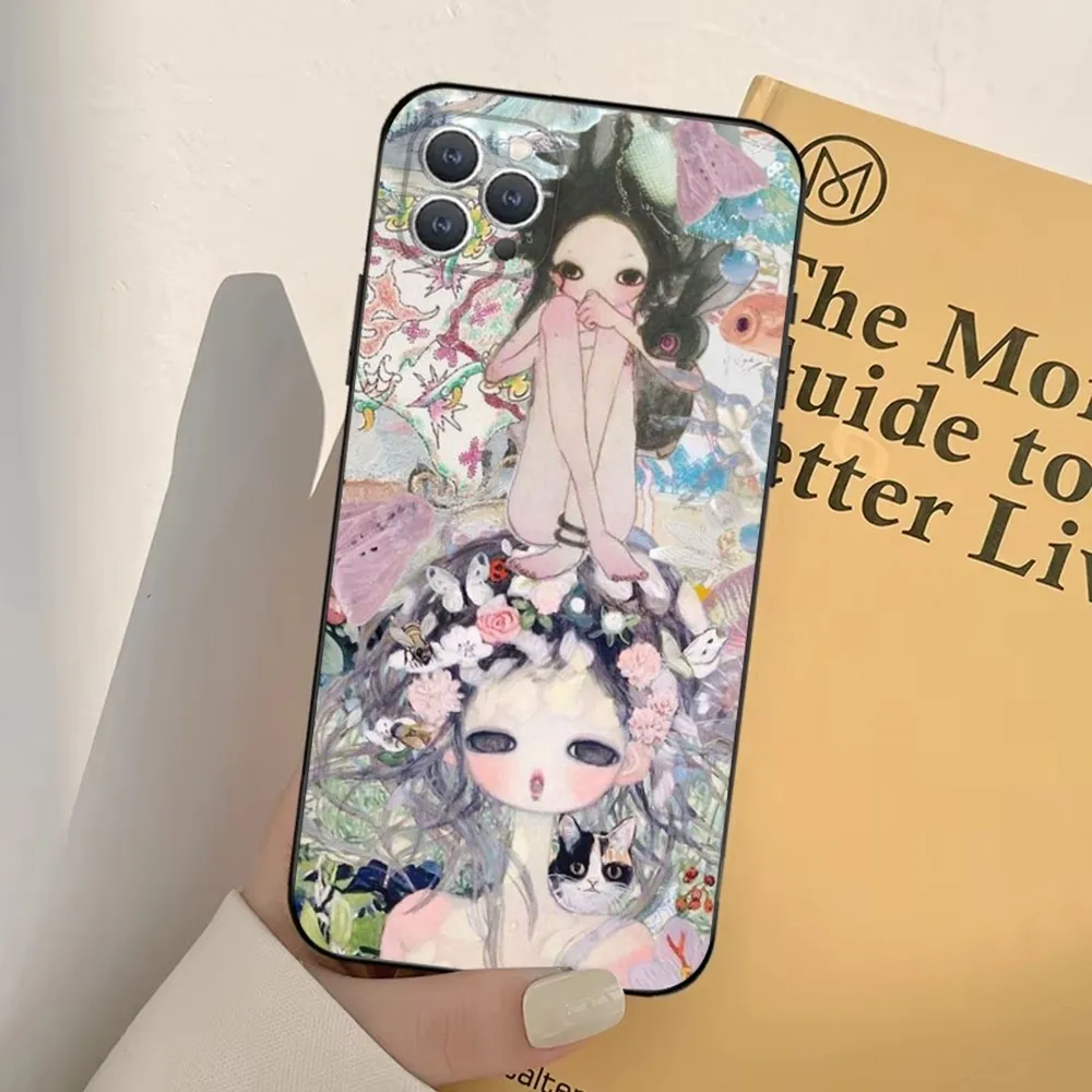 Aya Takano  Phone Case For iPhone 16,15,14,13,12,11,Pro,X,XS,Max,XR,Plus,Mini Soft Black Cover