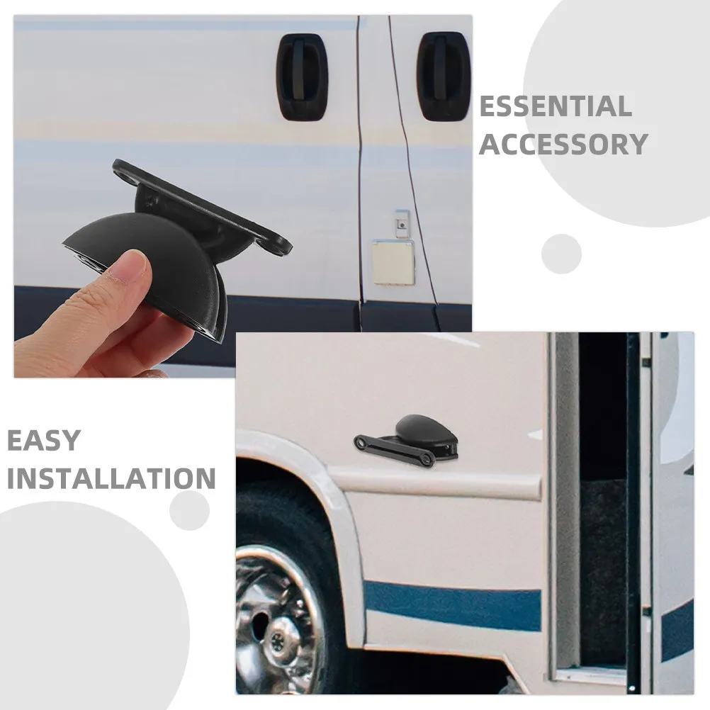 2Pcs Rv Door Retainer Catch T Shape Door Stop Retaining Holder Easy Install for Camper Rv Motorhome Caravan Push Close Latch
