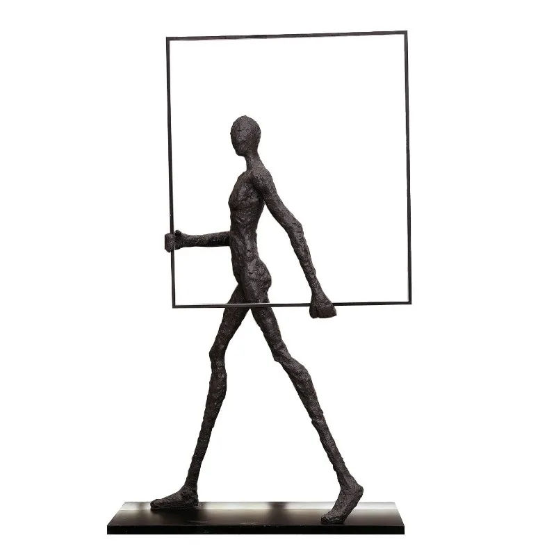 Personality abstract figure human statue sculpture floor lamp hotel lobby sales office art ornament