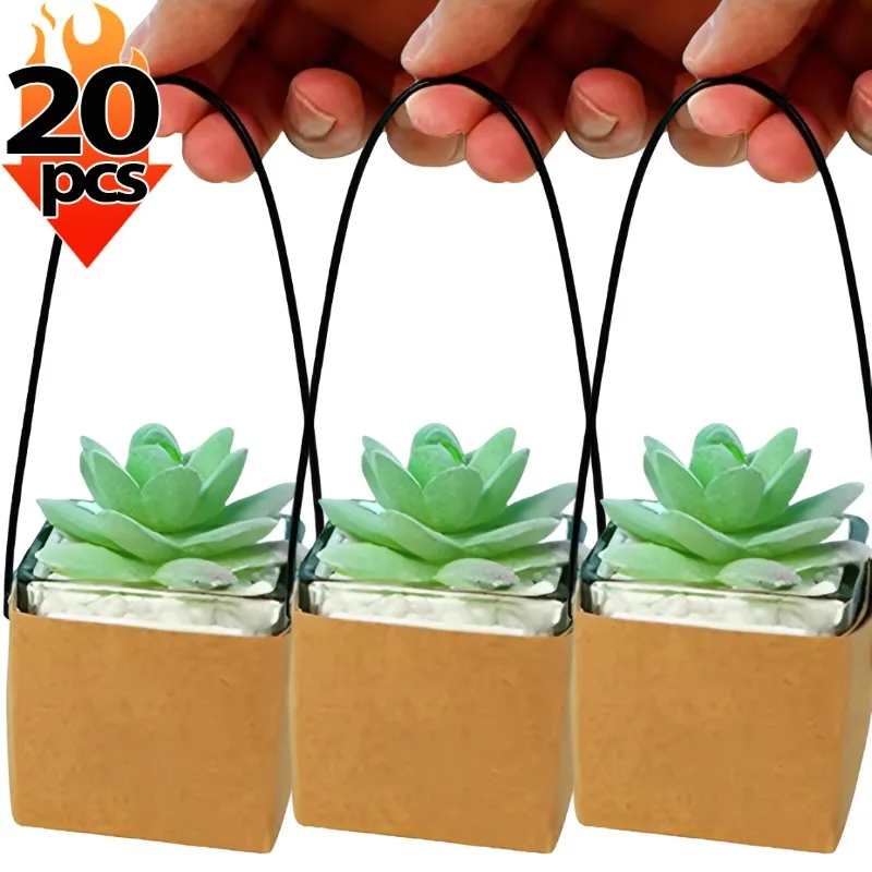 Boîte à succulentes en papier kraft, boîte à plantes succulentes en pot, boîte à papeterie, boîte à bijoux, boîte à bonbons, boîte cadeau, décoration de balcon, décoration de bureau