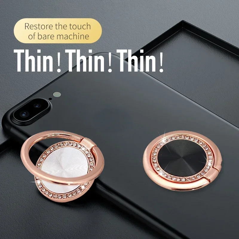 

Luxury Metal Mobile Phone Holder Universal 360 Degree Rotation Finger Ring Holder Magnetic for Iphone 12 Pro Phone Accessories