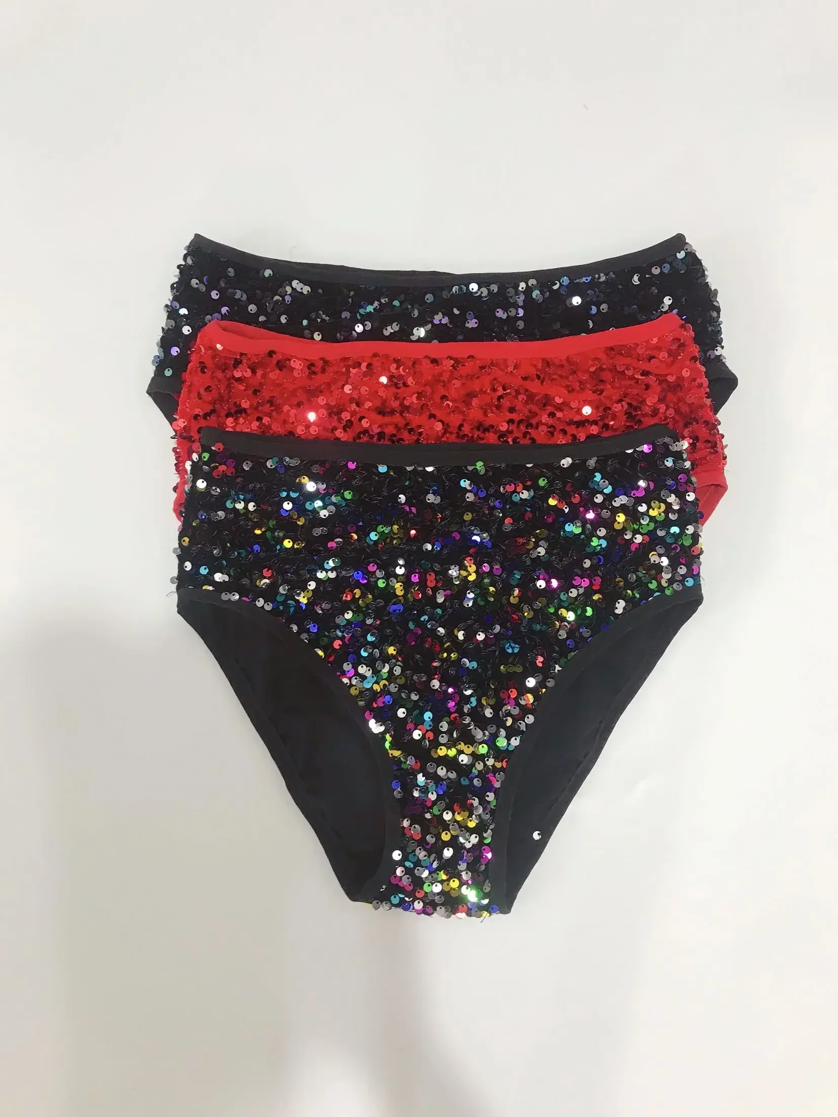 Multi-Color Sequins Mid-Waist Half Breech Shorts Hot Nightclub Bar Women Singer Dancer Team DJ Jazz Dance Stage Costume