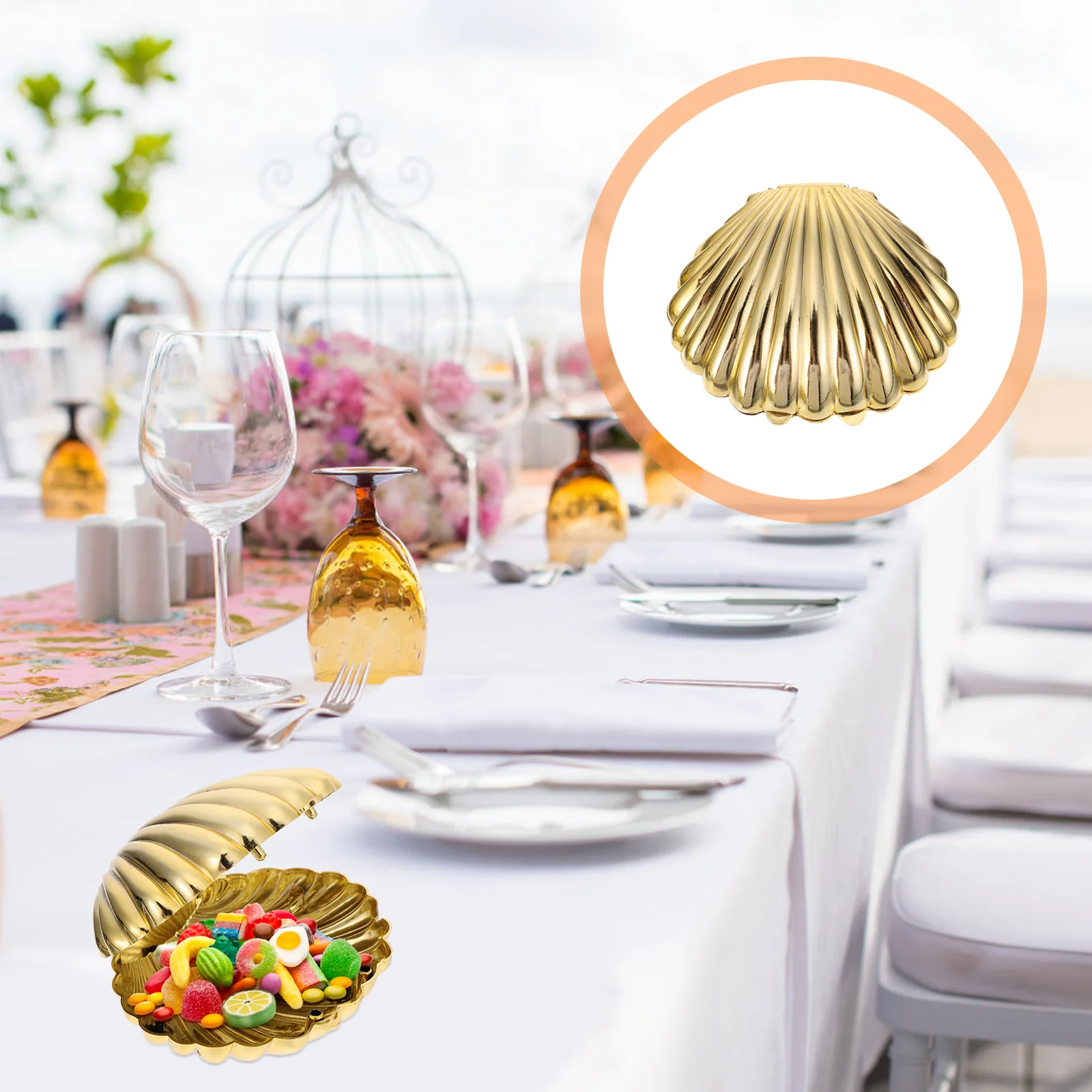 

10 Pcs Shell Candy Box Wedding Supplies Ocean Decor Snack Boxes for Adults Accessories